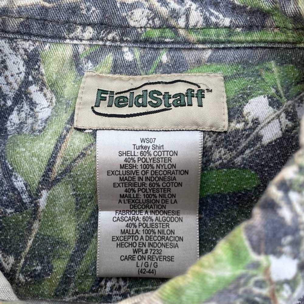 Vintage Fieldstaff Camo Button-Up Shirt Men's Lar… - image 4