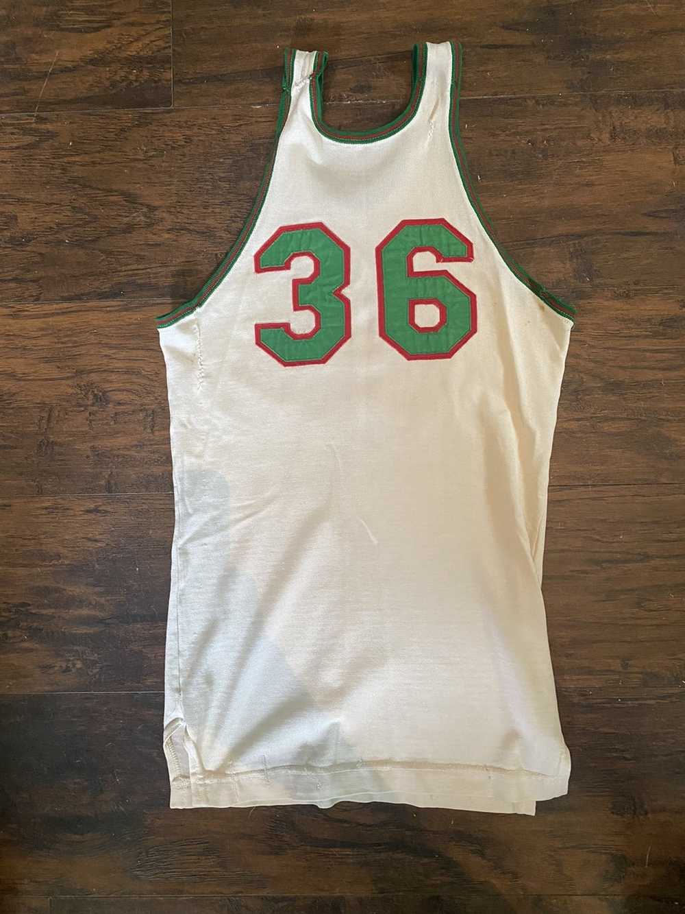 Vintage 1950s Rawlings Basketball Jersey Wolves 36 - image 3