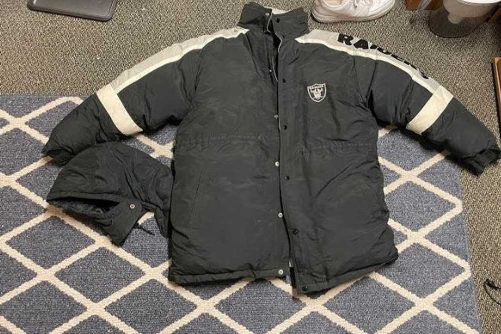 Vintage Oakland Raiders Starter Jacket Puffer Big Logo NFL 90s