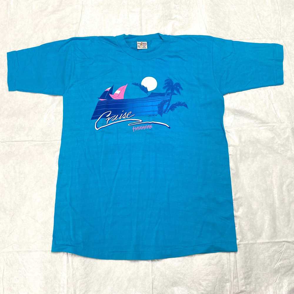 1980s Hawaiian Cruise Poly Tees t-shirt dated 1983 - image 1