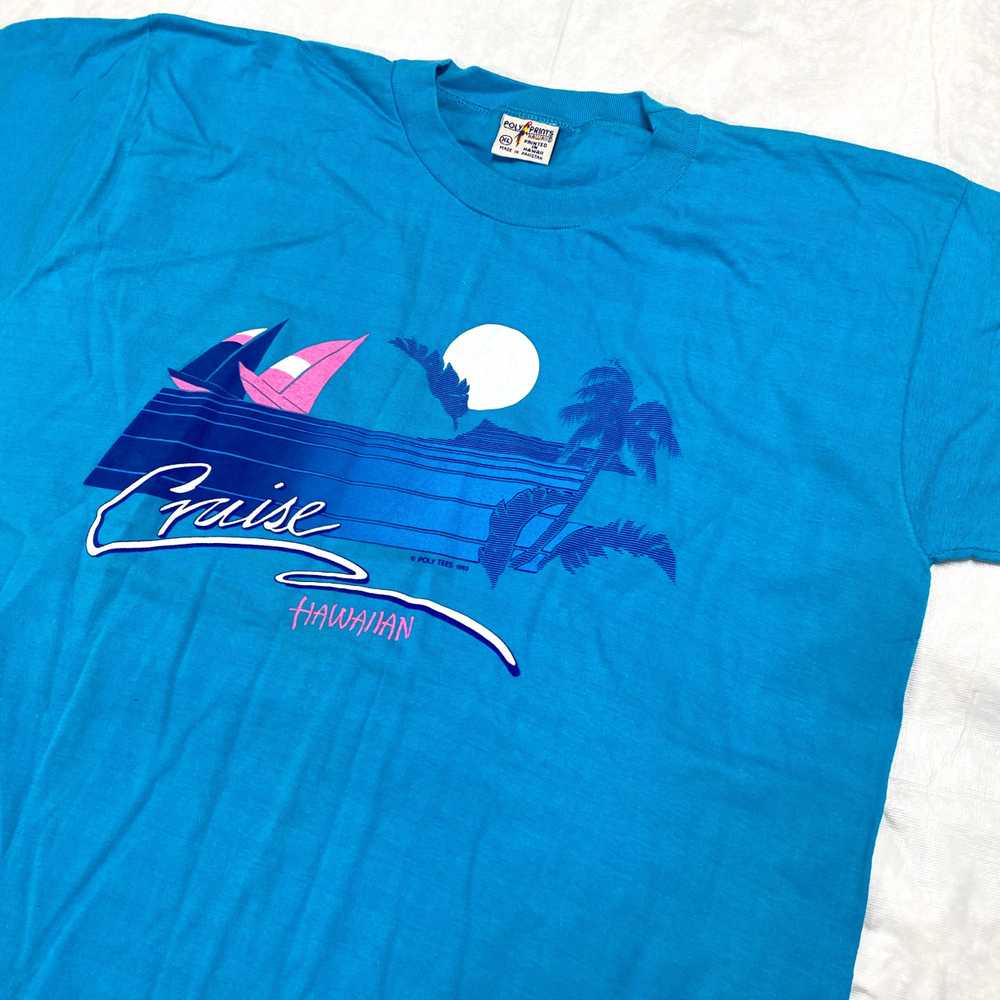 1980s Hawaiian Cruise Poly Tees t-shirt dated 1983 - image 2