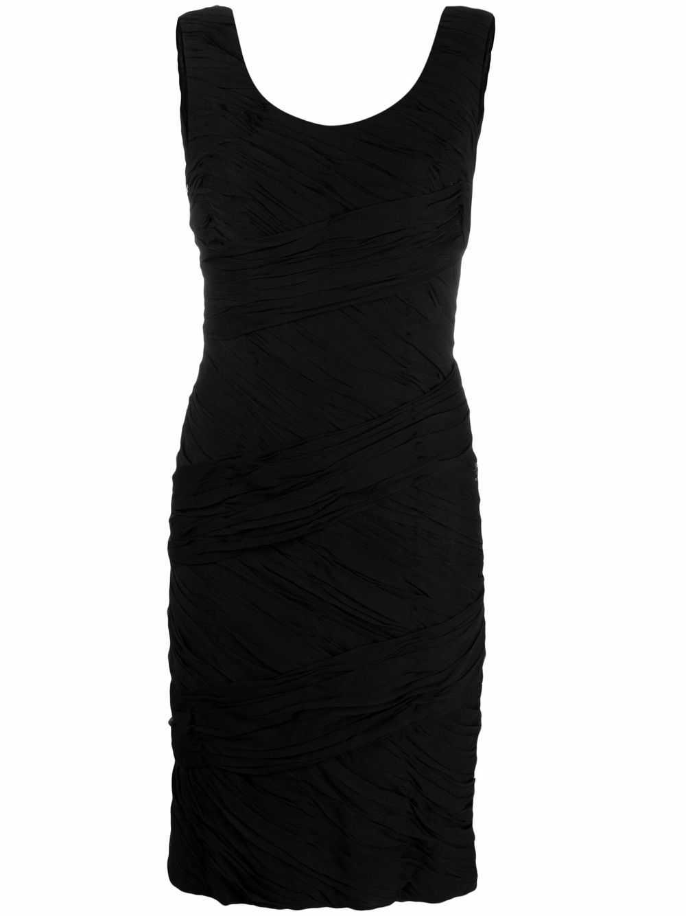 Lanvin Pre-Owned 1960s ruched fitted dress - Black - image 1