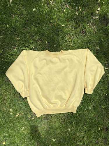 Vintage Pale yellow raglan crewneck sweater