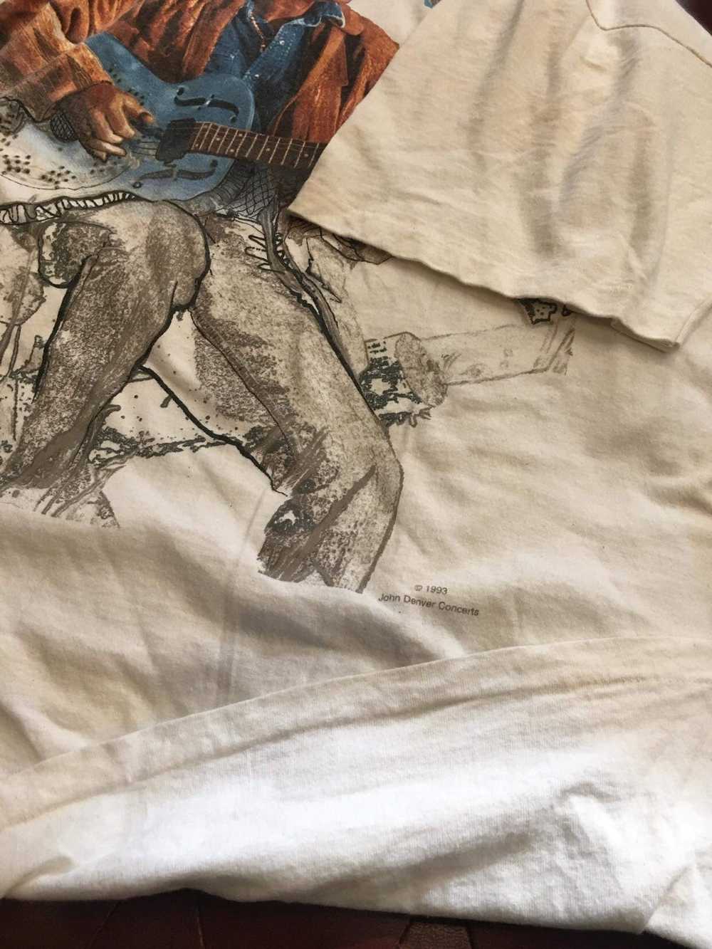 Rare × Vintage Vintage John Denver 90s T-Shirt Sz… - image 4