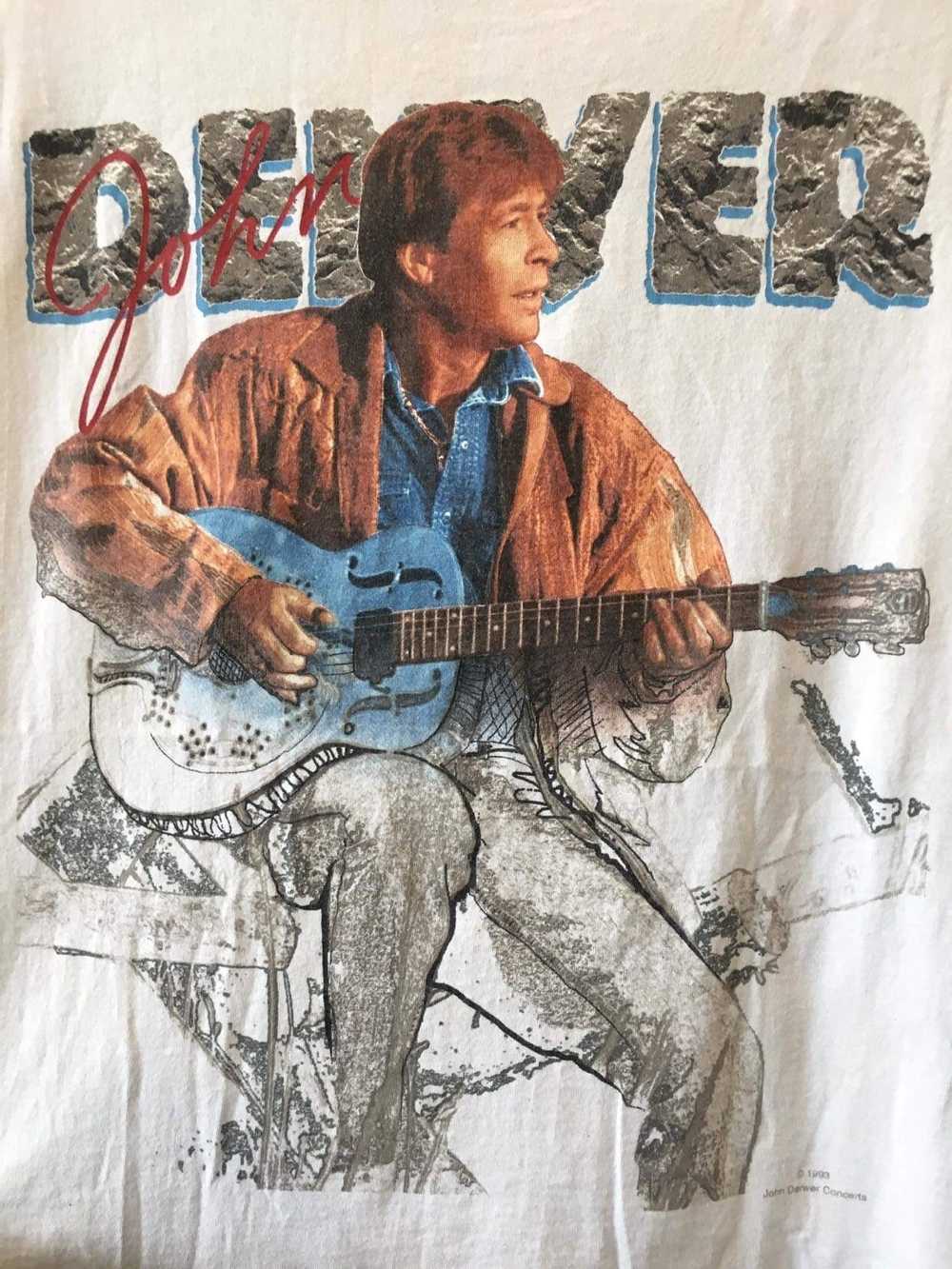 Rare × Vintage Vintage John Denver 90s T-Shirt Sz… - image 5