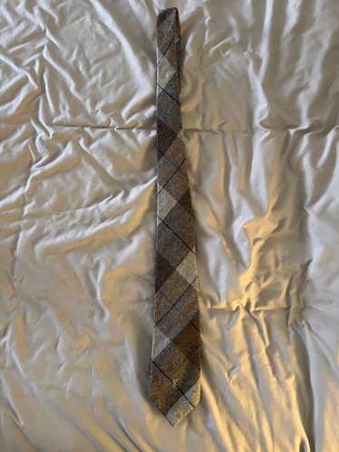 Yves Saint Laurent Italian Wool Checkered tie