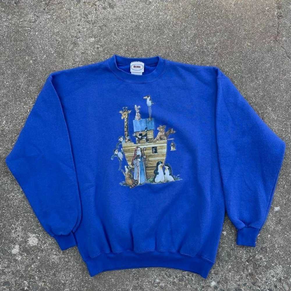 Vintage Vintage Noah's Ark Cartoon Sweatshirt Men's L… - Gem