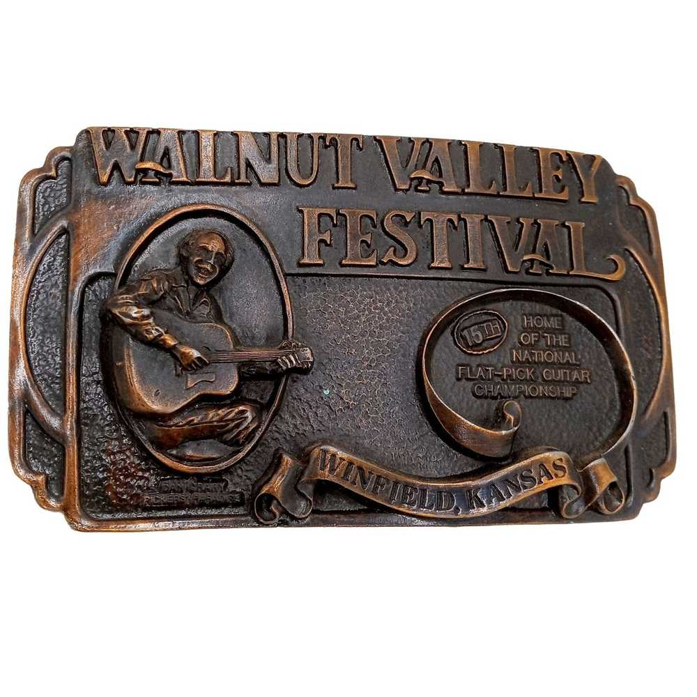 Other Dan Crary Belt Buckle Guitar Walnut Valley … - image 1