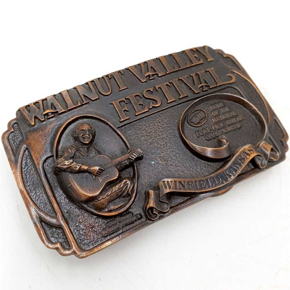 Other Dan Crary Belt Buckle Guitar Walnut Valley … - image 3