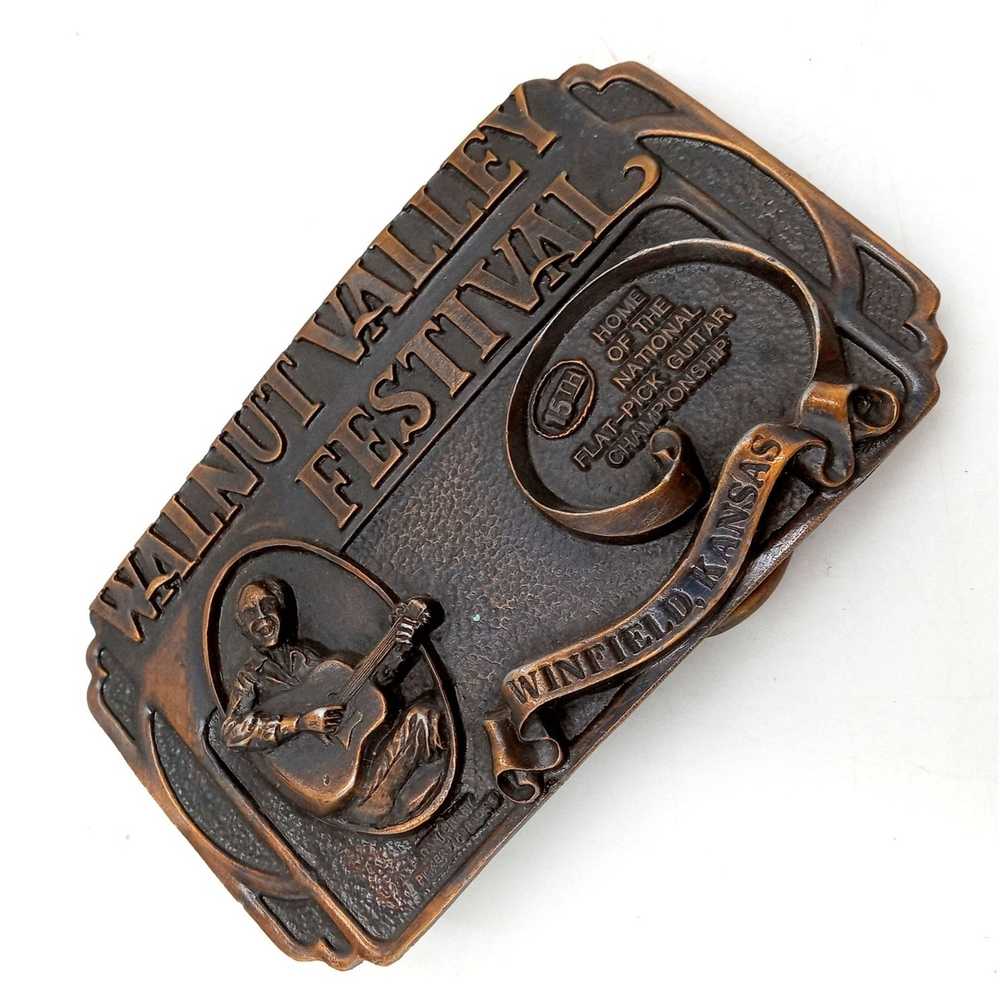 Other Dan Crary Belt Buckle Guitar Walnut Valley … - image 6