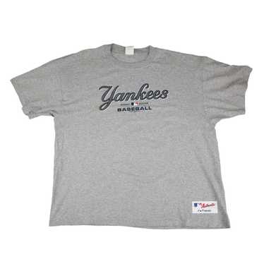 Majestic, Shirts, Vtg Majestic New York Yankees Jersey Mens M Blue Button  Up Sewn Mlb Blank
