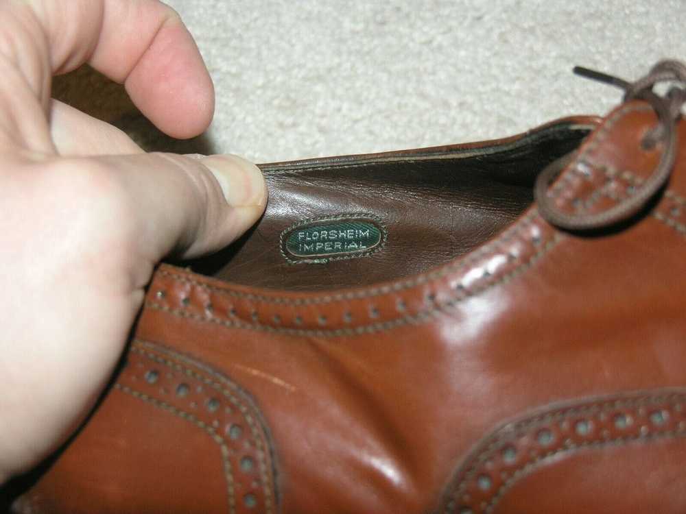 Florsheim Imperial Walnut Leather Vintage Balmora… - image 10