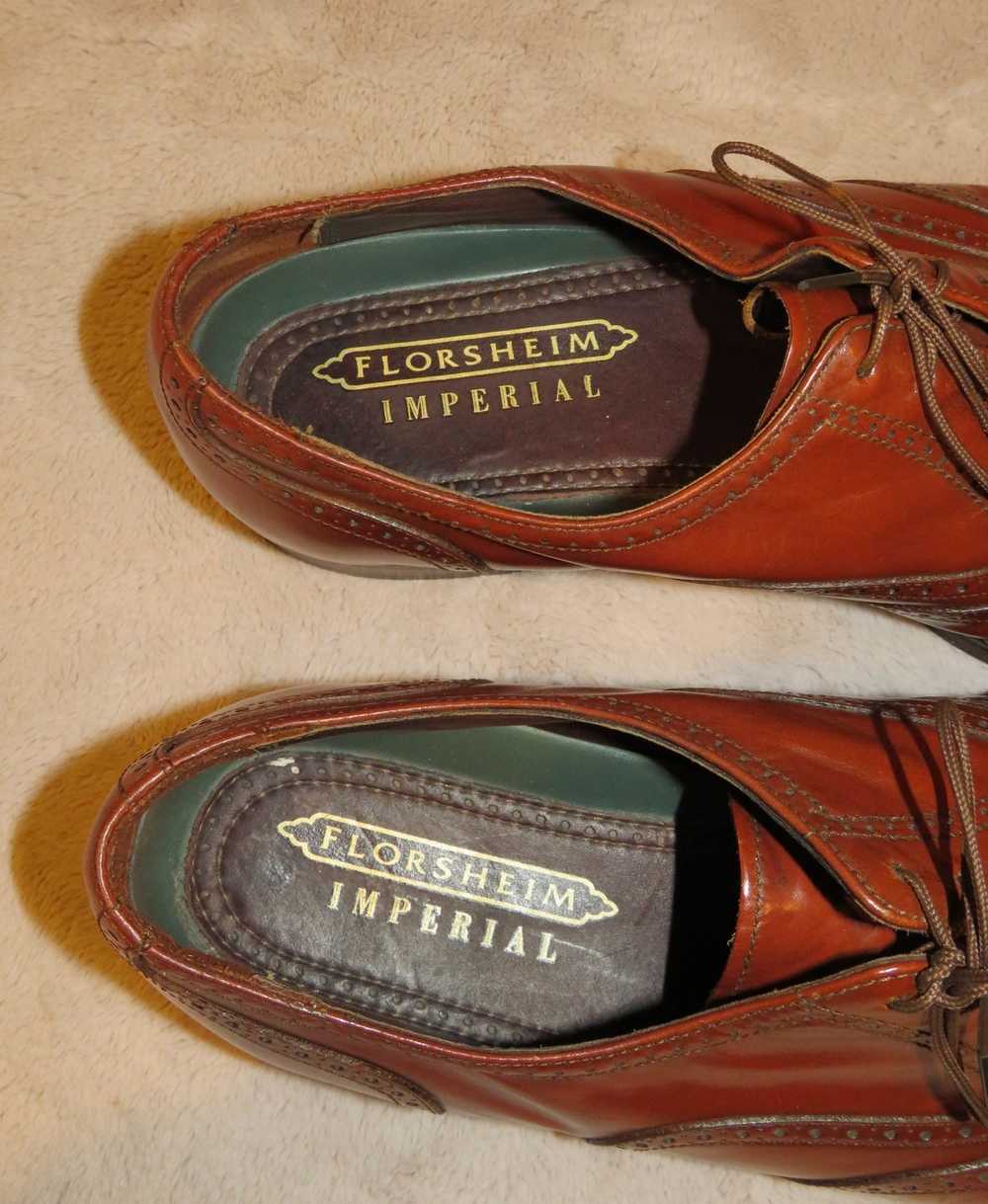 Florsheim Imperial Walnut Leather Vintage Balmora… - image 11