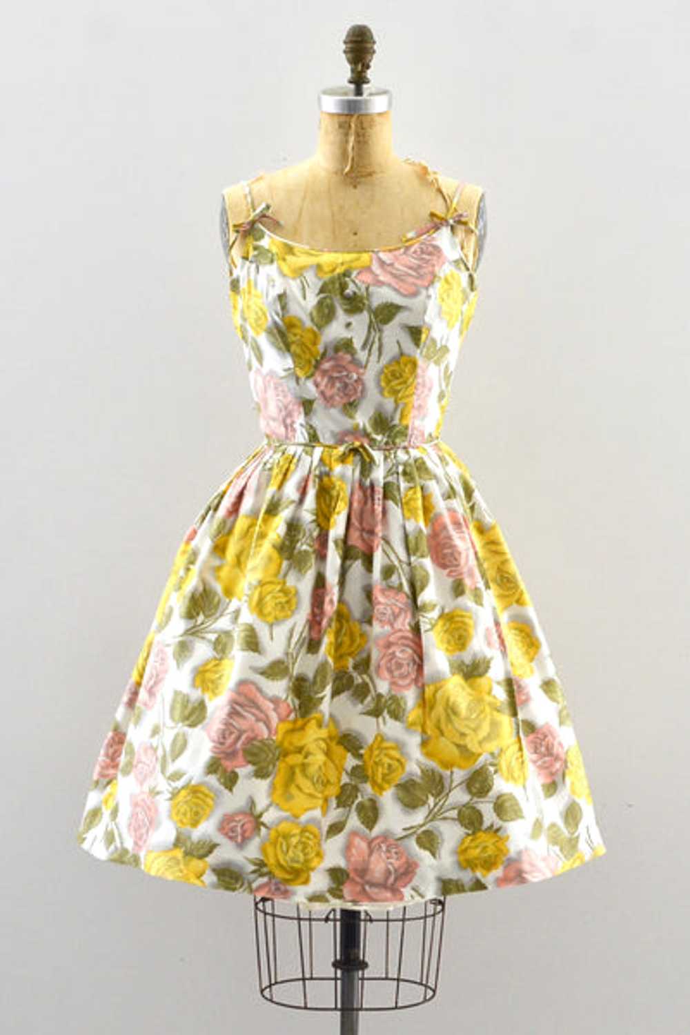 Large Rose Print Dress - image 1