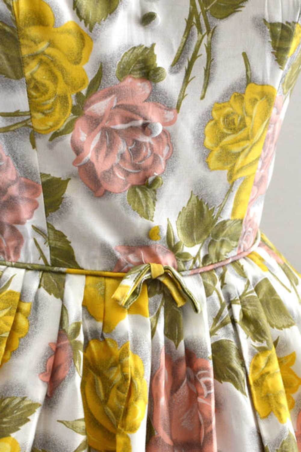 Large Rose Print Dress - image 2