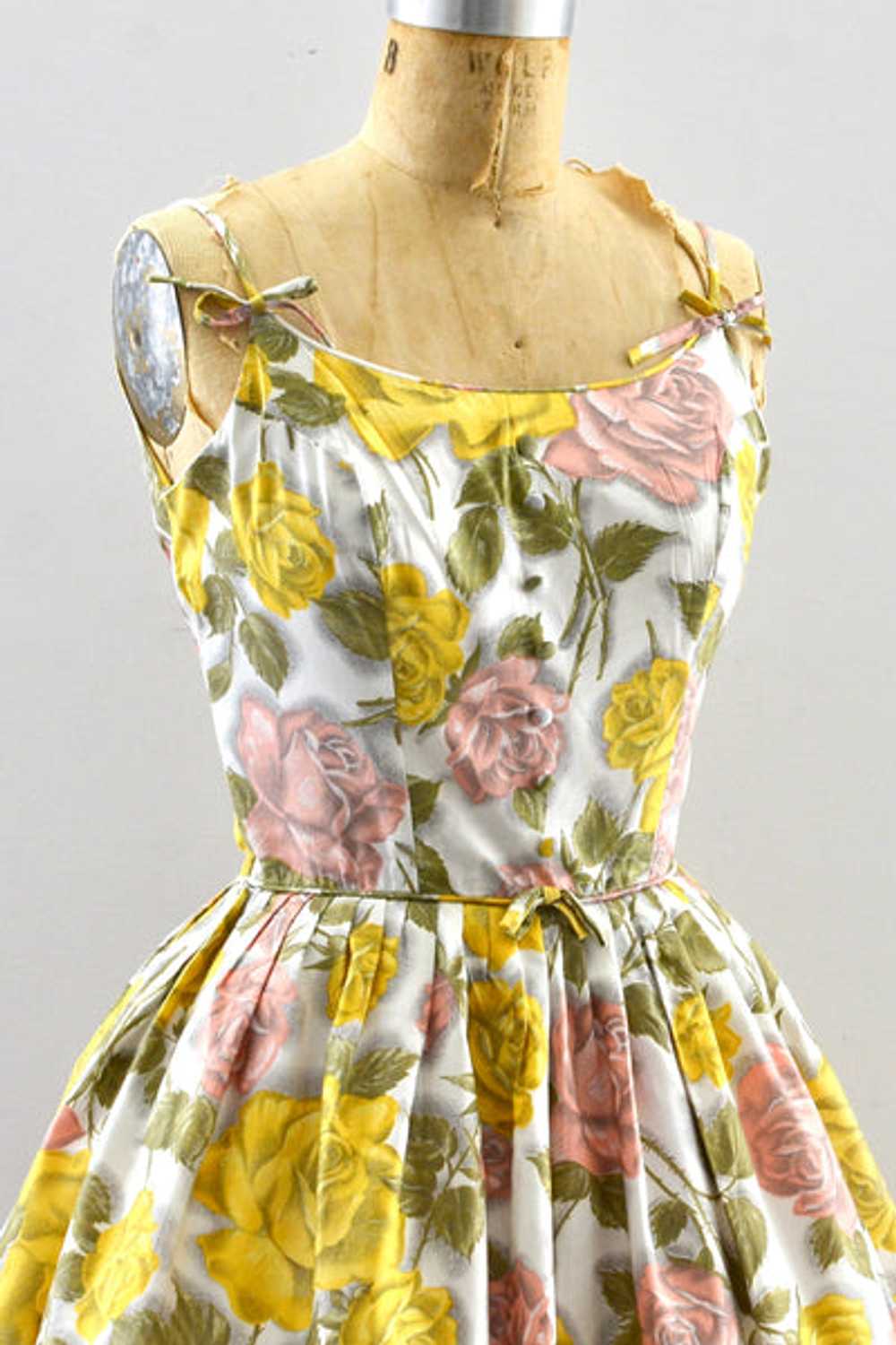 Large Rose Print Dress - image 3