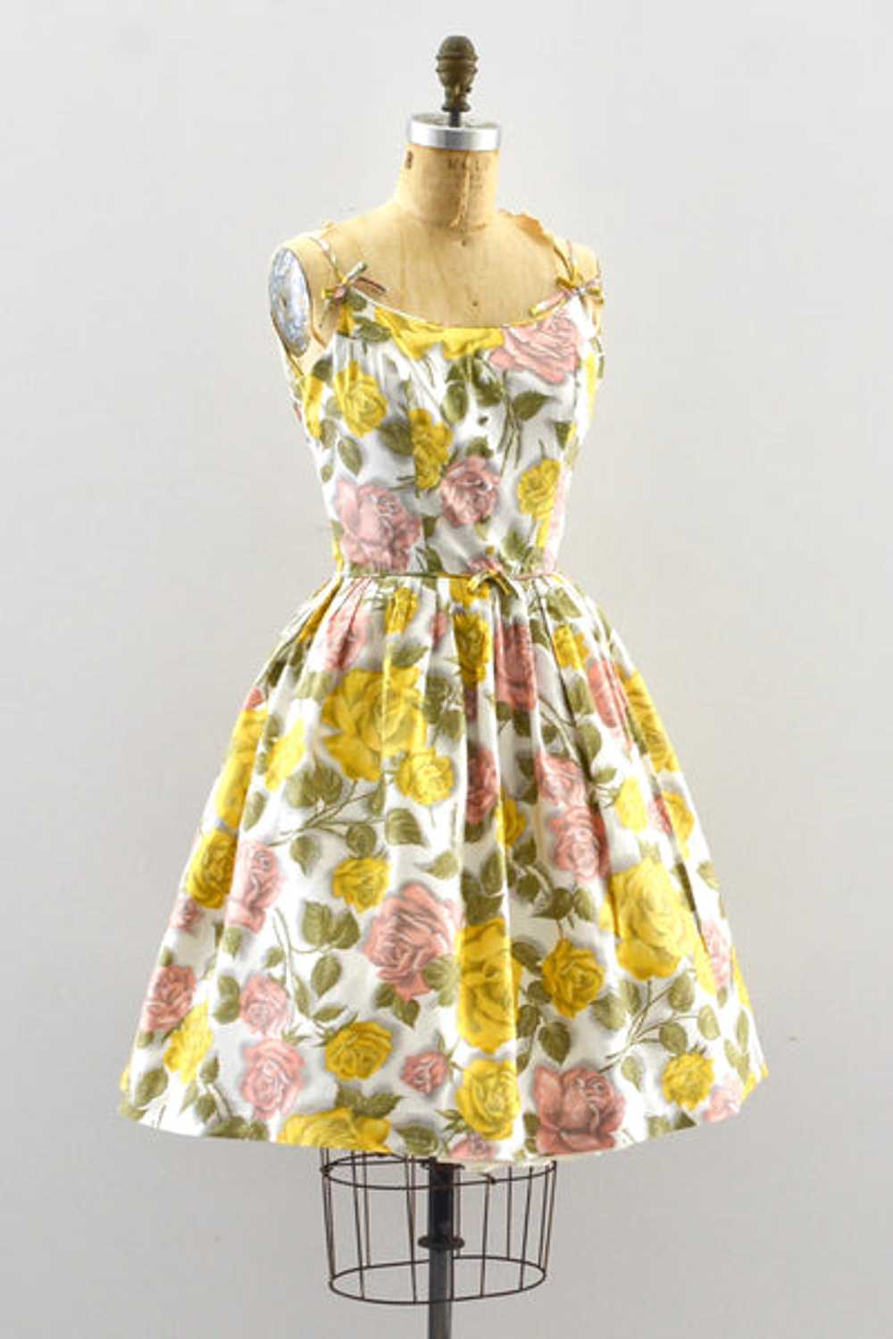 Large Rose Print Dress - image 5