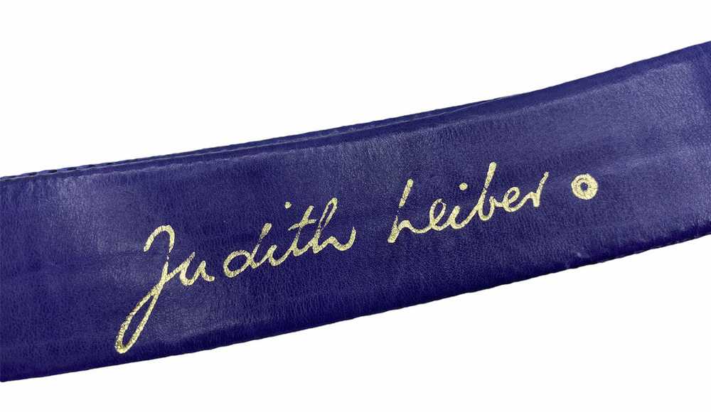 1980s Judith Leiber Purple Lizard Belt w/Amethyst… - image 3