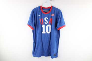 Vintage Mitre Team USA Soccer Christian Short Sle… - image 1