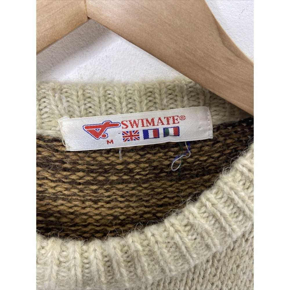 Vintage Vintage Swimate Men M Patchwork Knit Swea… - image 3