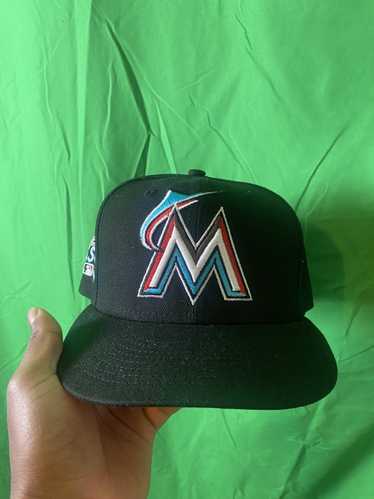 New Era Size 7 1/8 Miami Marlins Black Out 59fifty - image 1