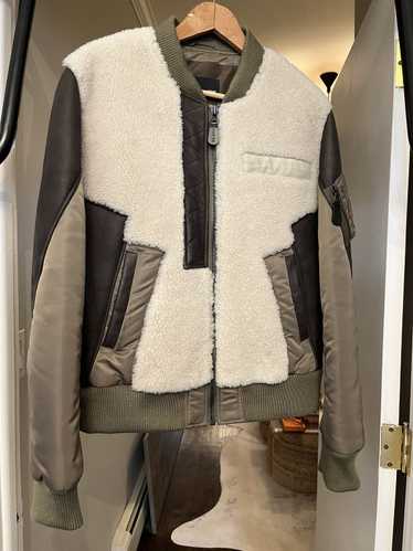 Yves Salomon Lamb Leather & Fur Flight Jacket