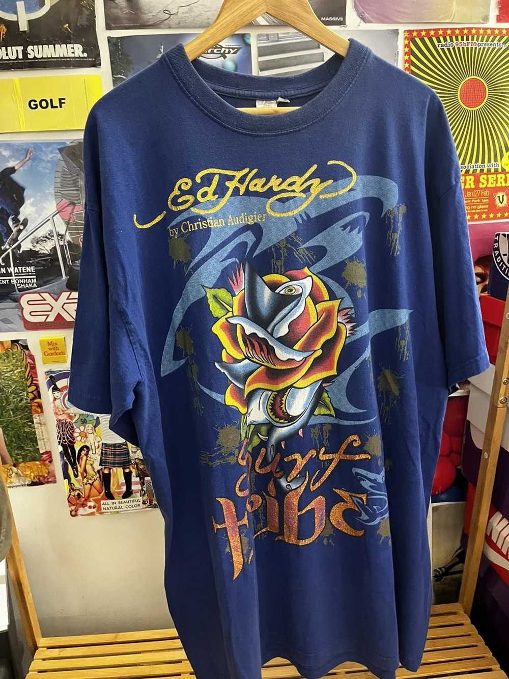 Ed Hardy × Streetwear × Vintage Ed Hardy Surf Tribe T… - Gem