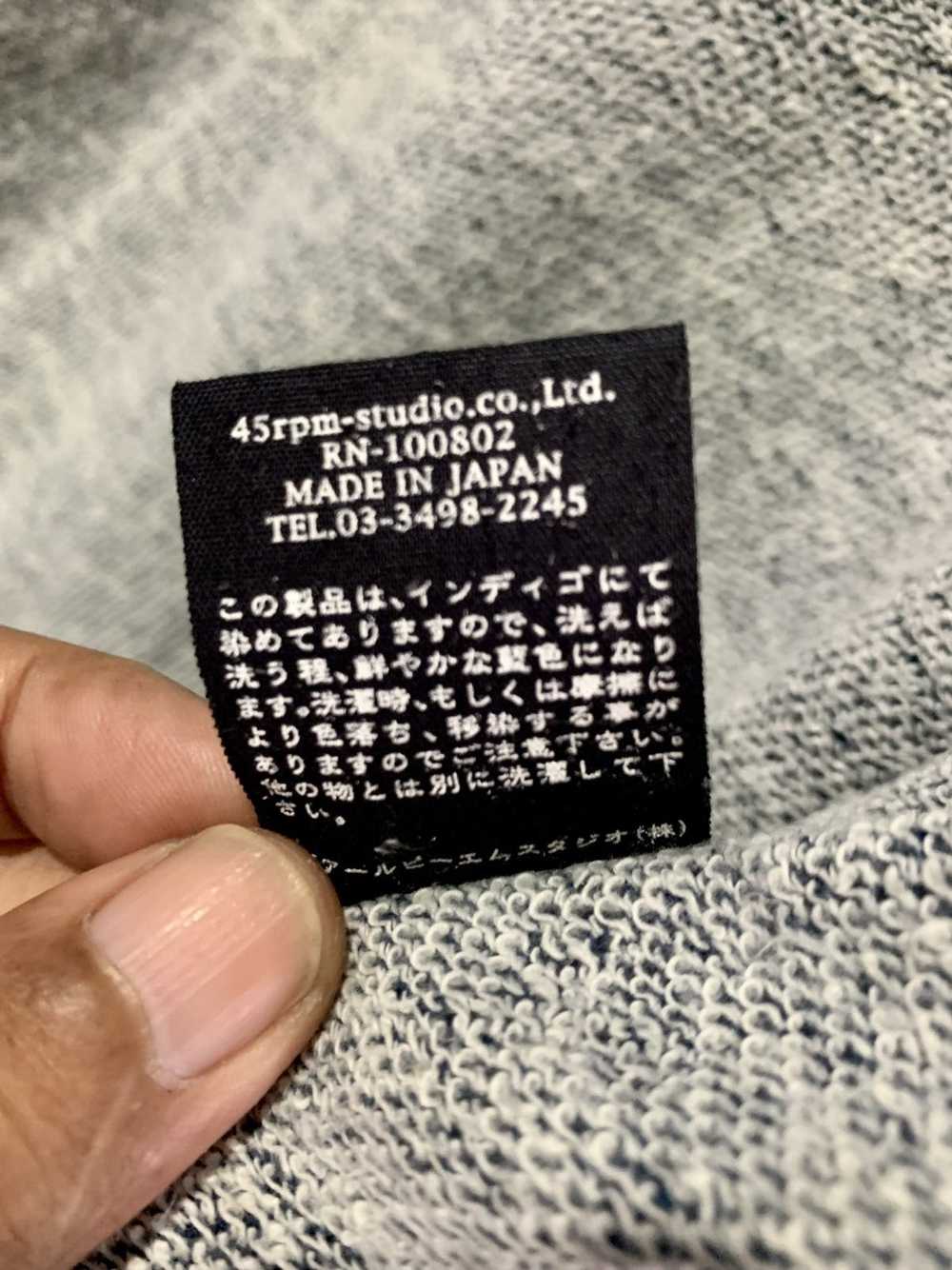 45rpm × Japanese Brand 45Rpm Blue Sweatshirt Butt… - image 10
