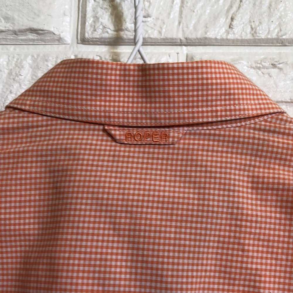 Roper Roper gingham plaid long sleeve button down… - image 6