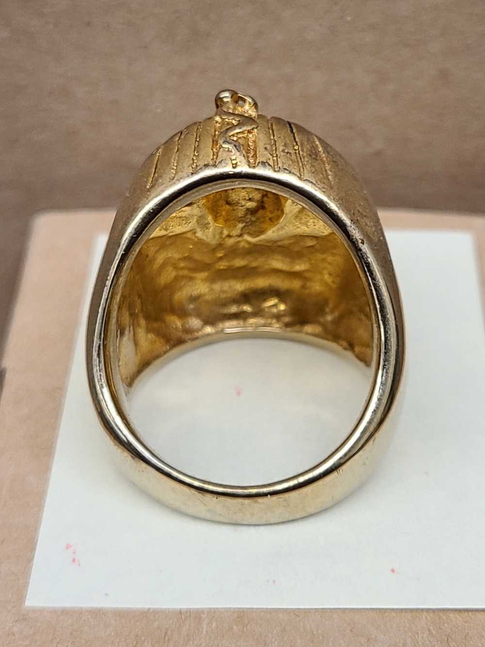 Vintage Vintage Gold Pharaoh Ring - image 2