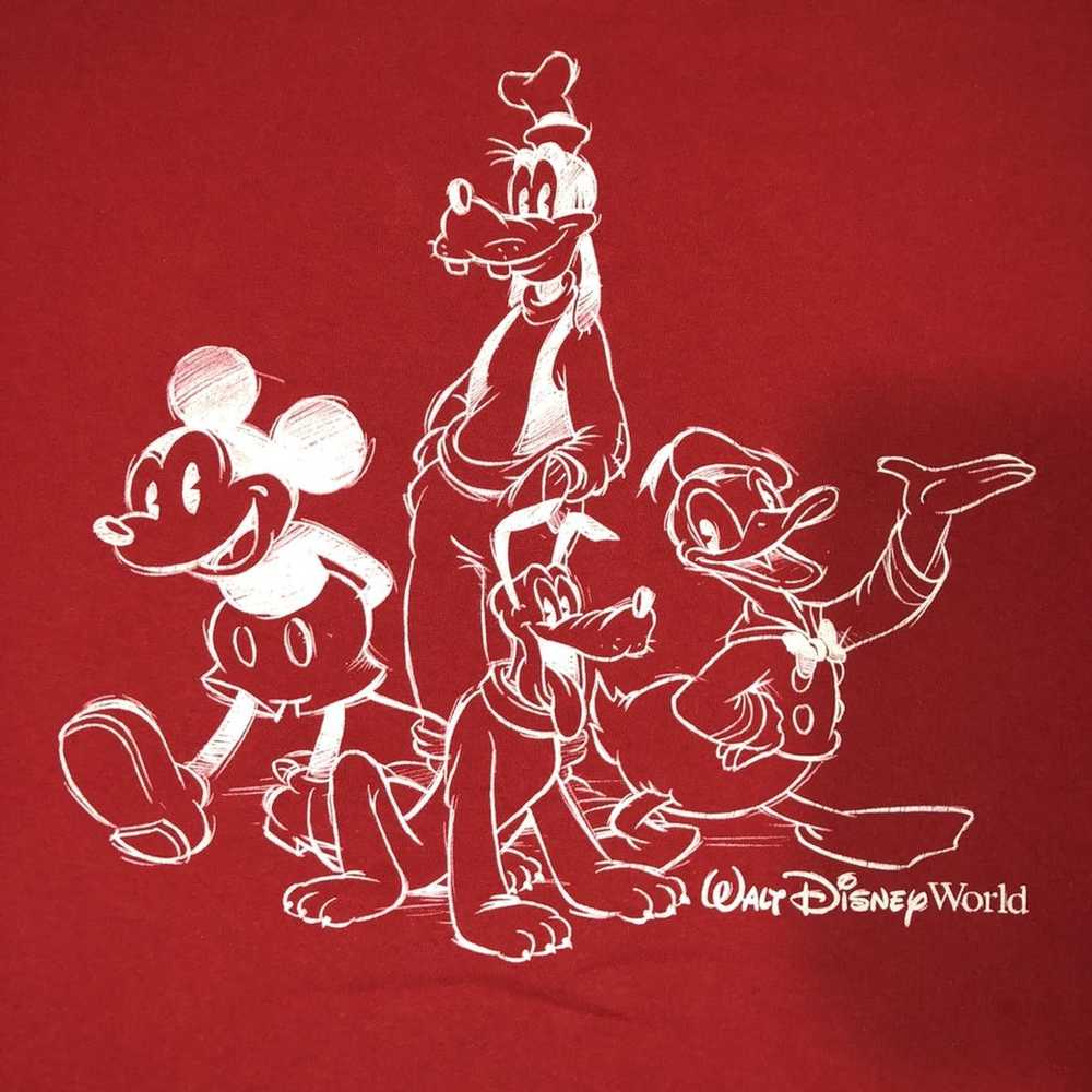 Disney × Vintage Vintage Walt Disney World Tee Red - image 3