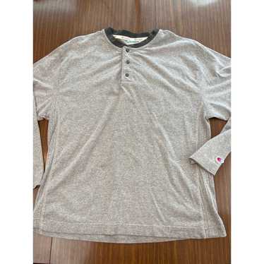 Champion Vintage Champion heather gray Henley lar… - image 1