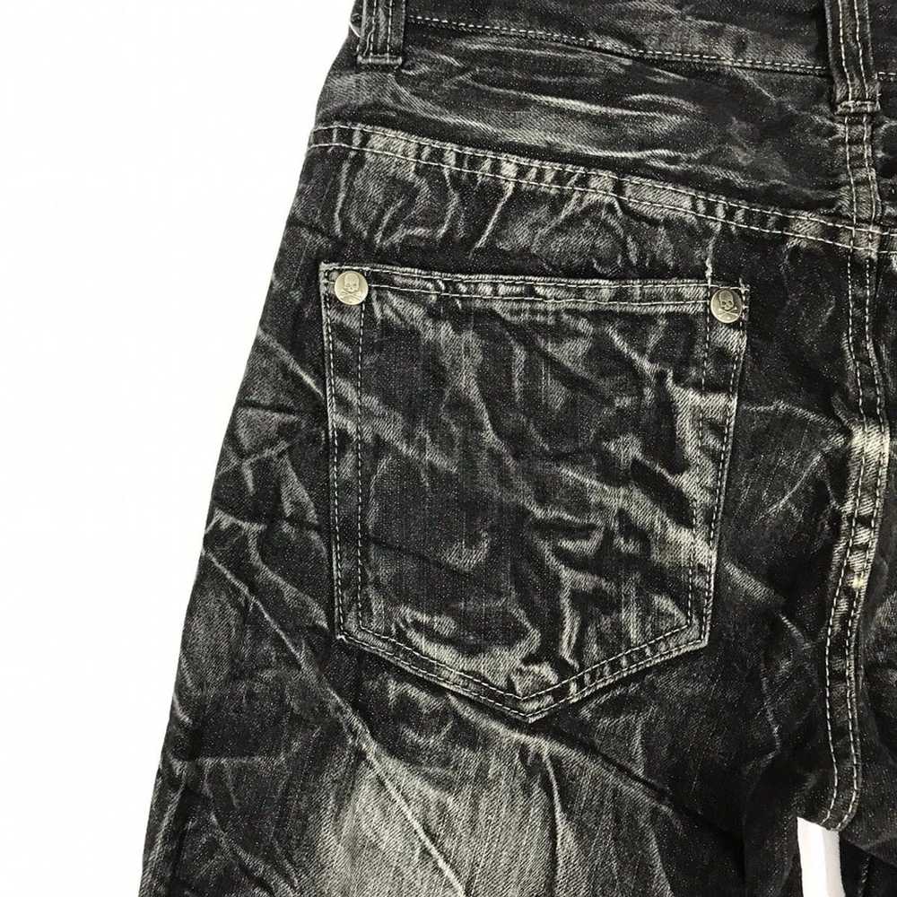 Distressed Denim Spell Out Distressed Denim Stone… - image 10