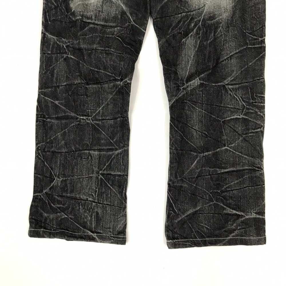 Distressed Denim Spell Out Distressed Denim Stone… - image 5