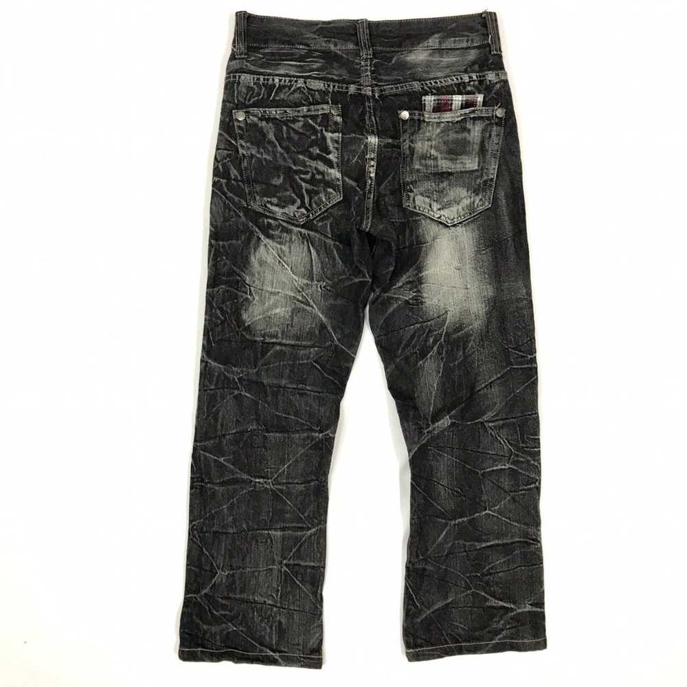 Distressed Denim Spell Out Distressed Denim Stone… - image 7