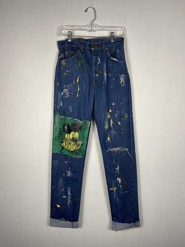 FairAndWear Vintage Levis Custom Louis Vuitton 90's Nike Jeans Black White Green Pants