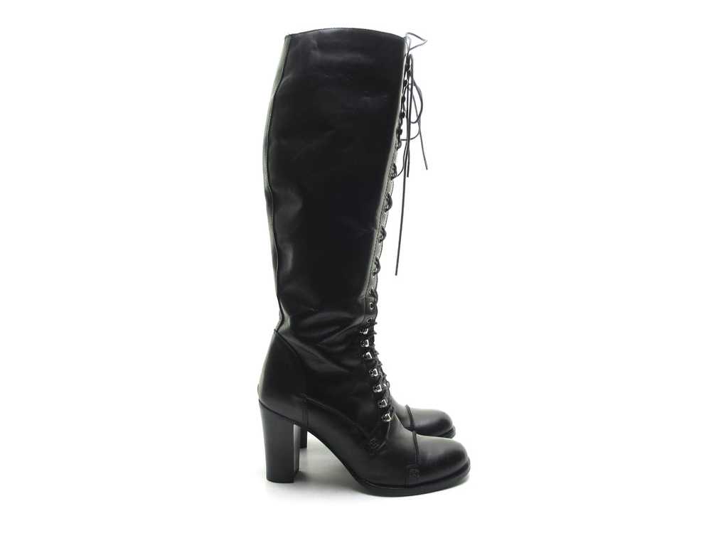 Made in Italy Designer boots lace up leather boot… - image 11