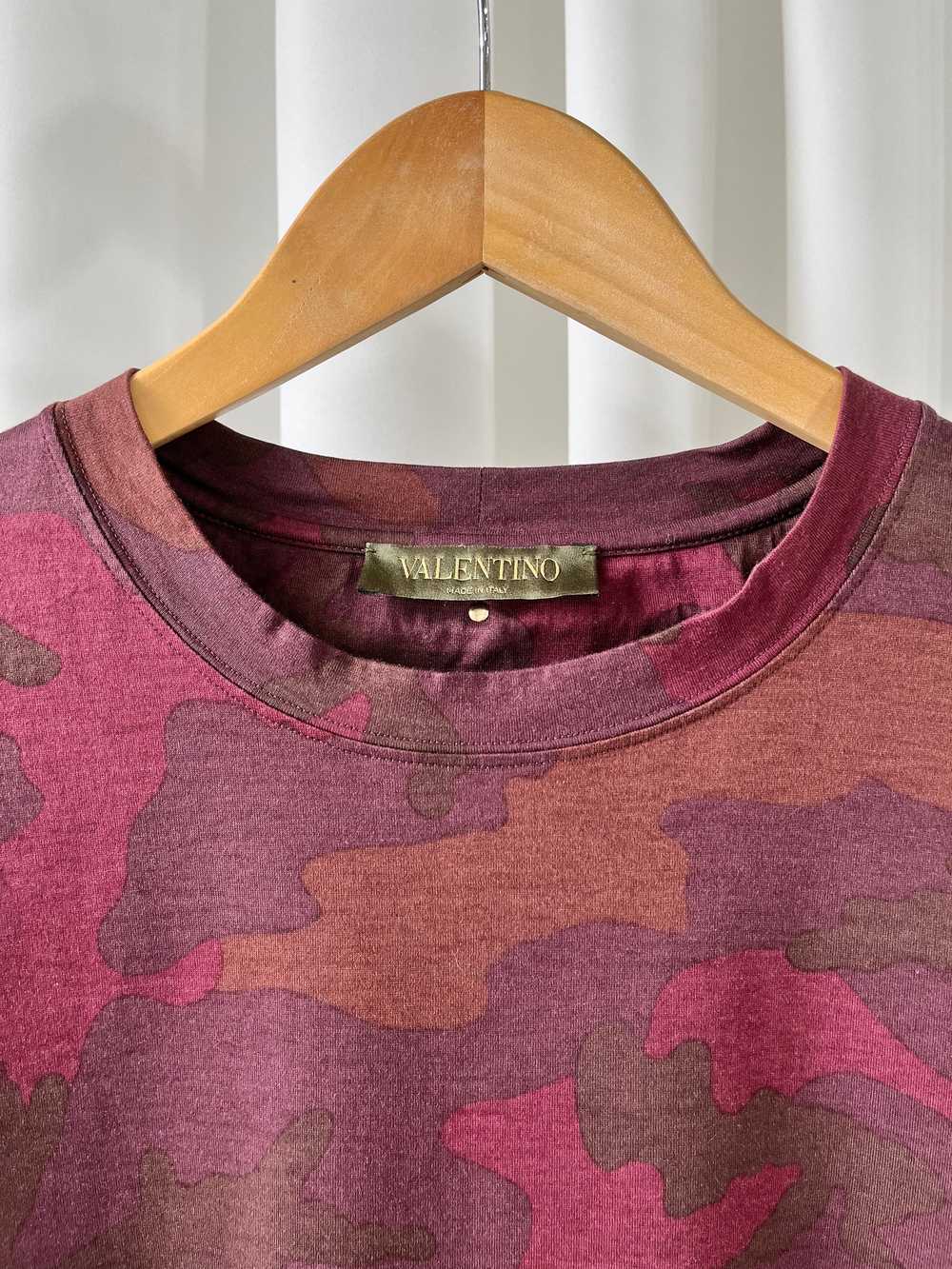 Valentino Burgundy Camo T-Shirt - image 2