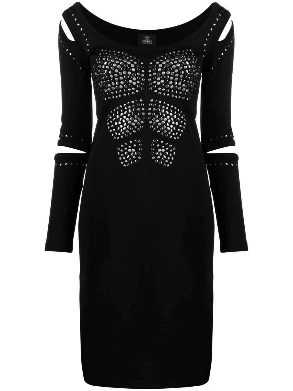 Versace Pre-Owned 2010 studded cut-out fitted dre… - image 1