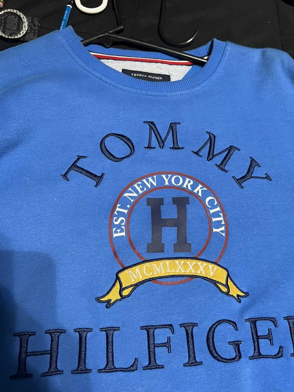 Tommy Hilfiger RARE Blue Tommy Hilfiger Sweatshirt - image 1