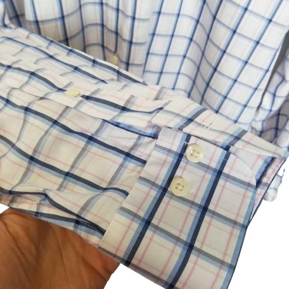 Peter Millar Peter Millar Plaid Silk Blend Button… - image 4