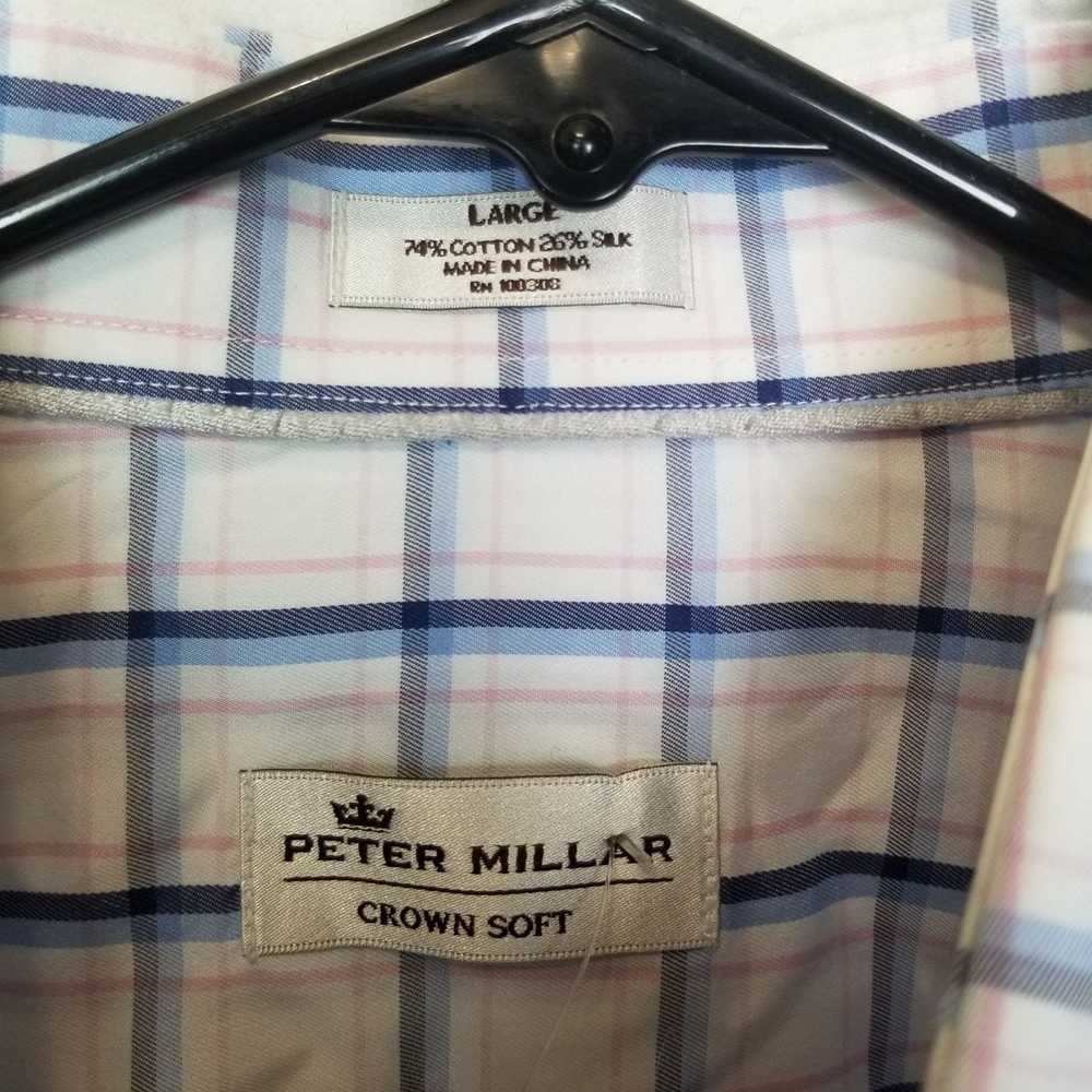 Peter Millar Peter Millar Plaid Silk Blend Button… - image 6