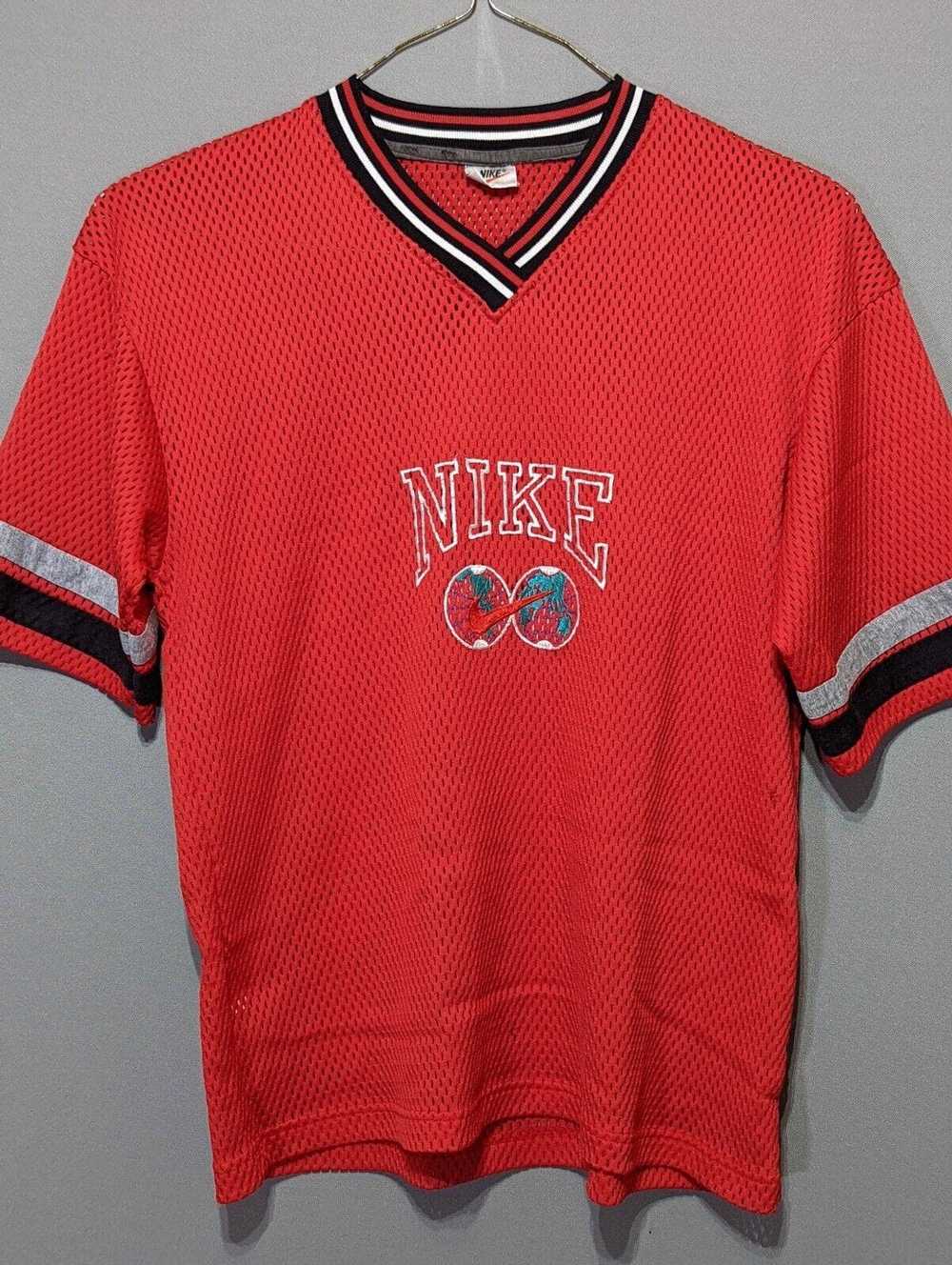 Nike Rare Vintage 90s Nike Global Red Football Je… - image 1