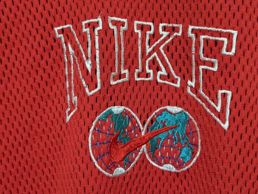 Nike Rare Vintage 90s Nike Global Red Football Je… - image 3