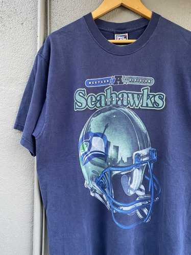 Vintage Seattle Seahawks Polo Shirt Starter Pro line Made In USA