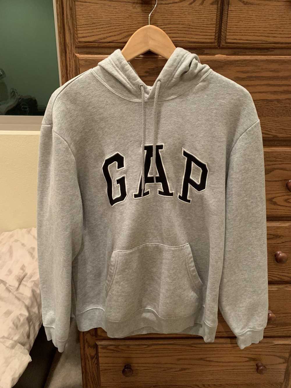 Gap Vintage Gray GAP USA Hoodie Pullover Sweater … - image 1