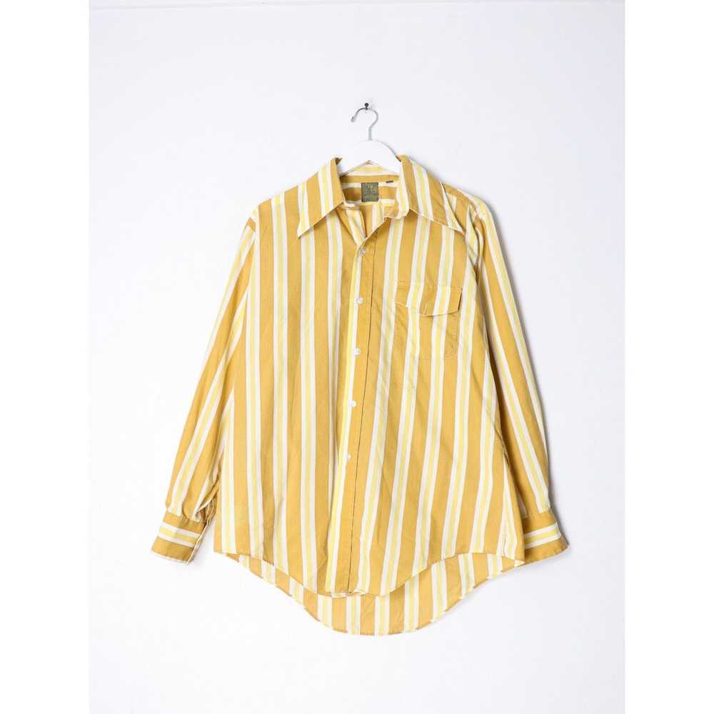Other Vintage 80s Jandy Place Striped Button Up S… - image 1