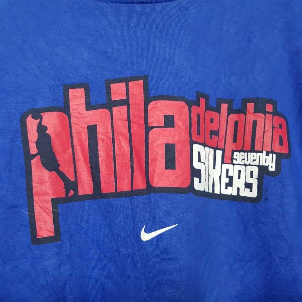 NBA × Vintage Vintage 90's NIKE Philadelphia 76er… - image 3