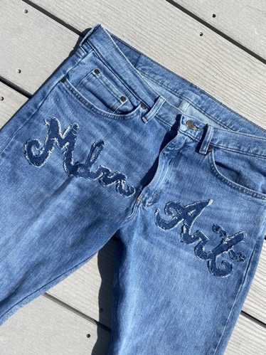 Custom × Streetwear × Vintage MDRN ART Flare Jeans
