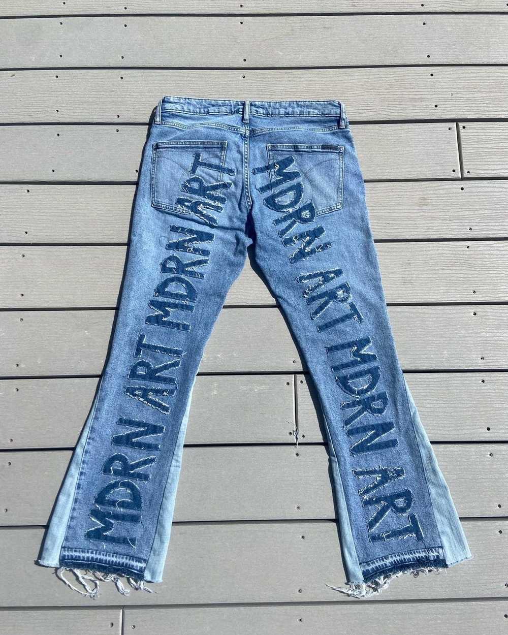 Custom × Streetwear × Vintage MDRN ART Flare Jeans - image 1